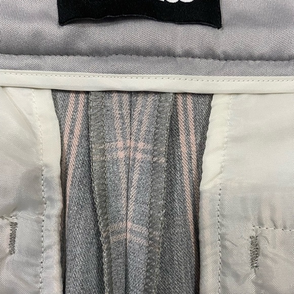 Express Mid Rise Plaid Columnist Barely Boot Pant - Picture 7 of 9